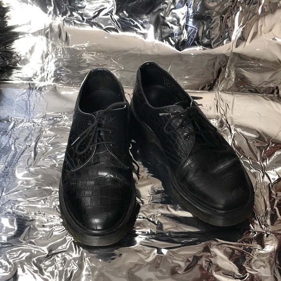black embossed dr martens